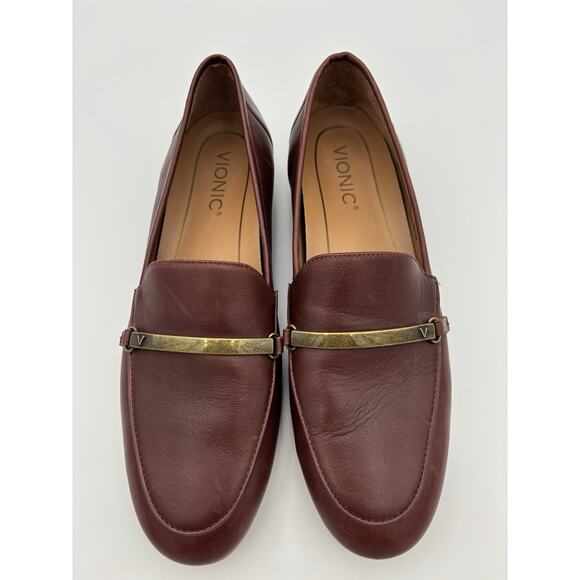 Vionic Evie Loafers Brown Leather Size 8 Arch Support Orthotic Comfort Loafer - Picture 3 of 16